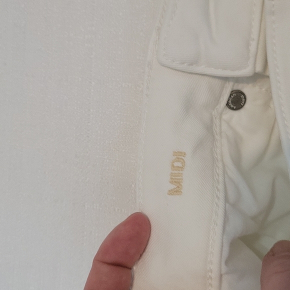 American Eagle white midi shorts size 4 - Picture 6 of 7